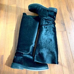 SHABBIES AMSTERDAM Hide Skin knee tall boots sz8